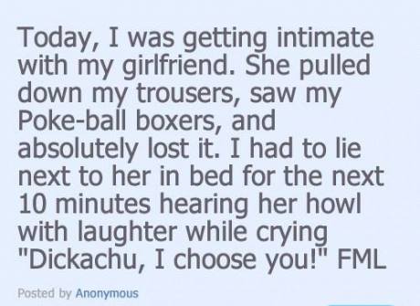 Today, I was getting intimate with my girlfriend