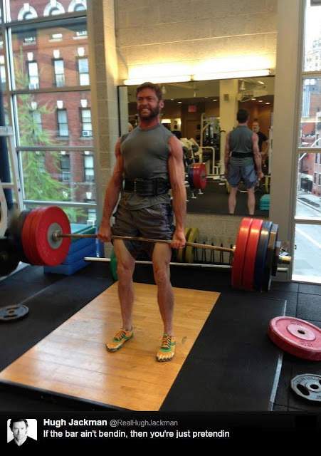Hugh Jackman - If the bar ain't bending, then you're just pretending @RealHughJackman 