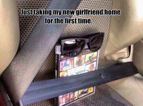 Just taking my new girlfriend home for the first time.