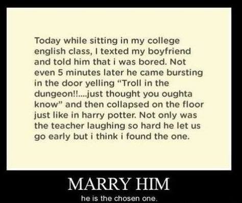 Marry him he is the chosen one - Story about the right one