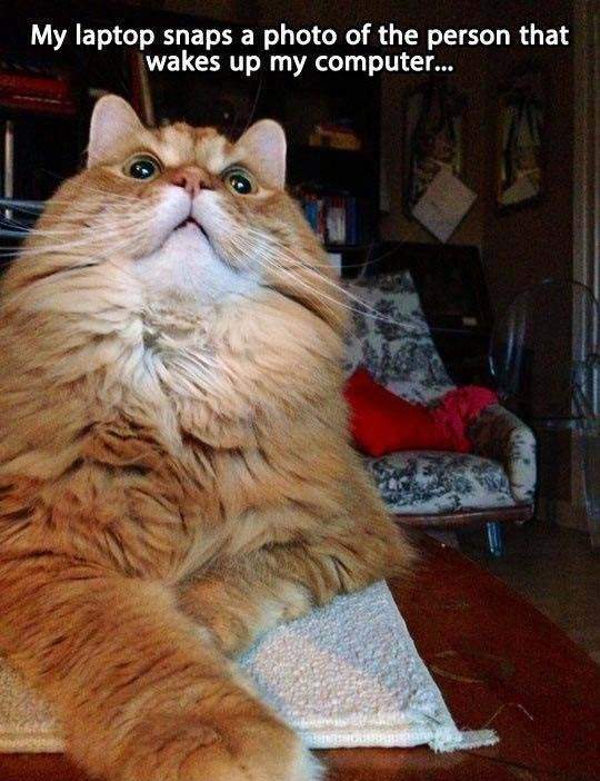 My laptop snaps a photo of the person that wakes up my computer...