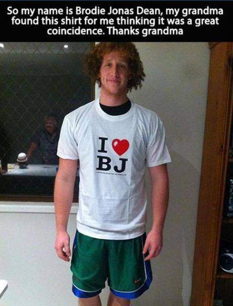 My name is Brodie Jonas Dean, my grandma both me this shirt...