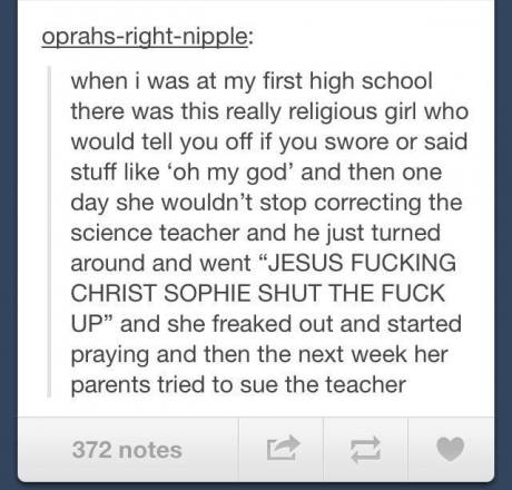 Story of an religious girl at my school