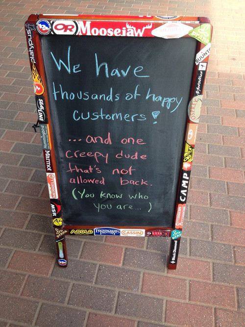 We have a thousands of happy customers and one creepy dude