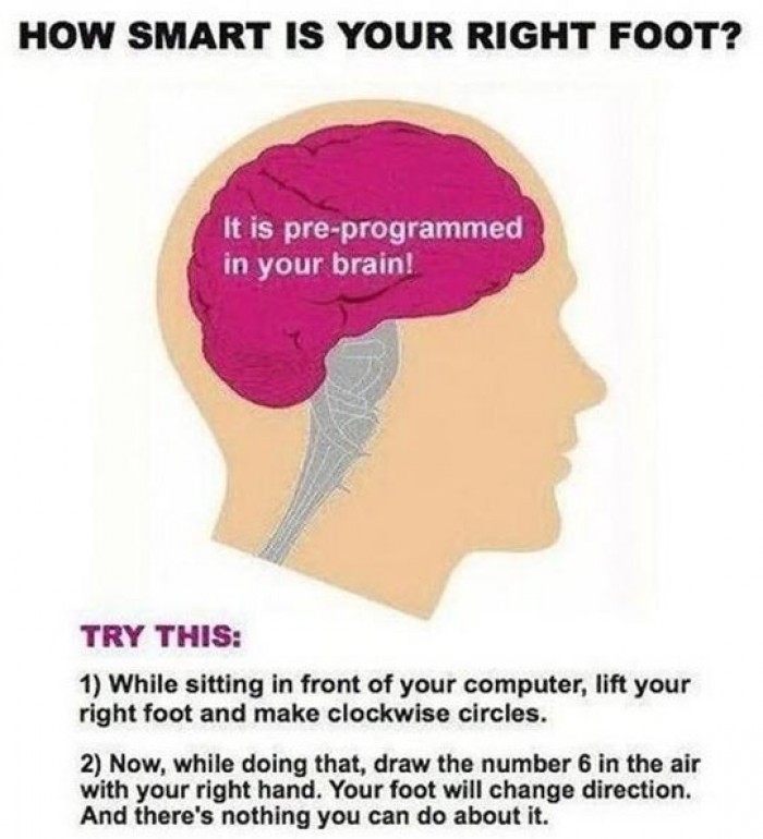 How Smart Is Your Right Foot ?