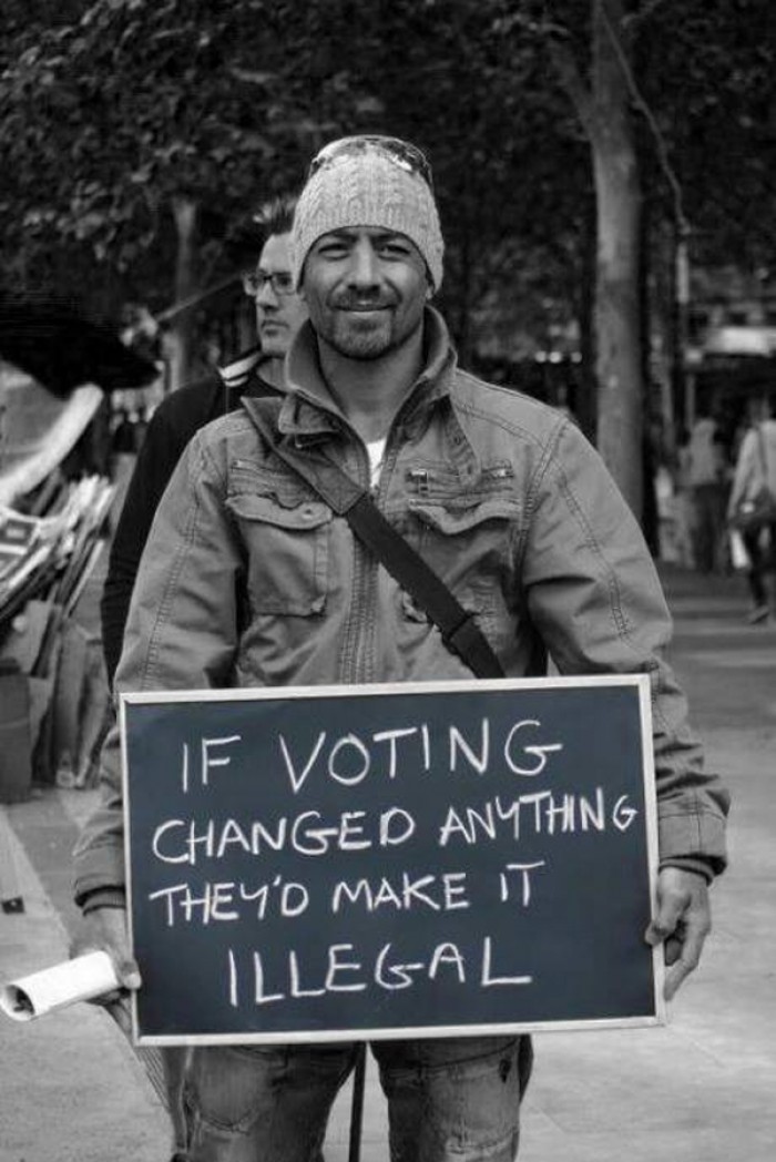 Emma Goldman - If voting changed anything, they'd make it illegal.