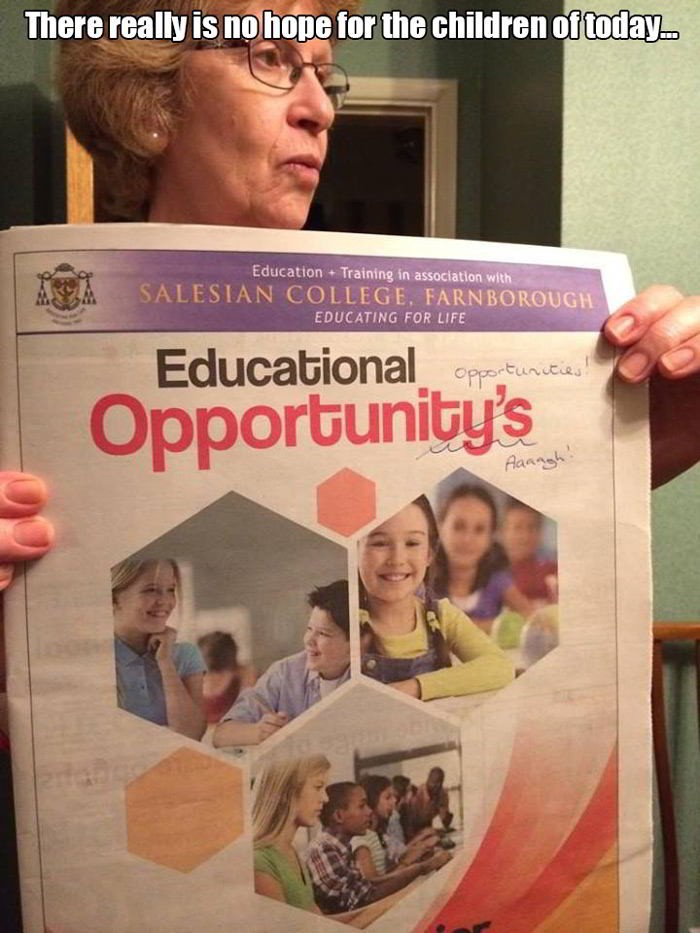 There really is no hope for the children of today...