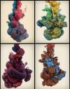 High speed photos of ink dropped in water